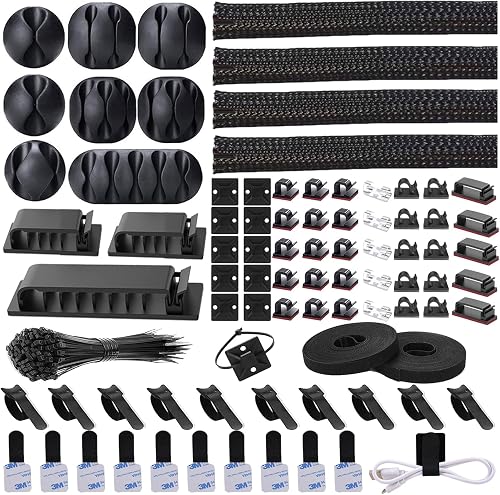 NOROCME 192-Piece Cable Management Kit