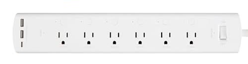 Amazon Basics Smart Plug Power Strip (6-Outlet, 3 USB)