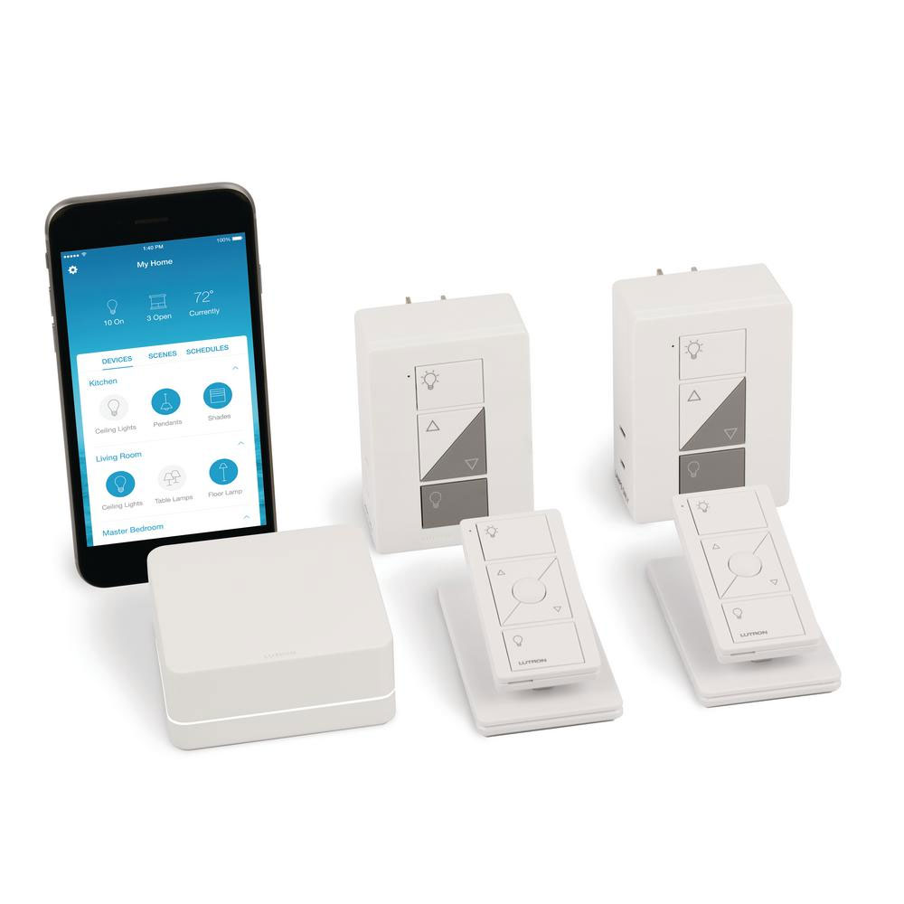 Lutron Caseta Plug-In Lamp Dimmer + Smart Bridge